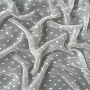 White Dyeable Pure Viscose Georgette Multi-Butti Fabric