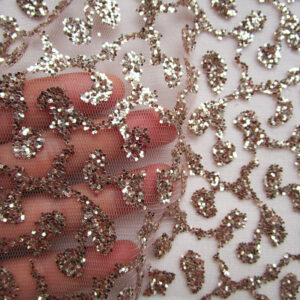 3 yards blingbling french art rose gold lace glitter net fabric women