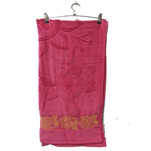 Luxurious Thick & Soft Velvet Bride Pink Large Towel